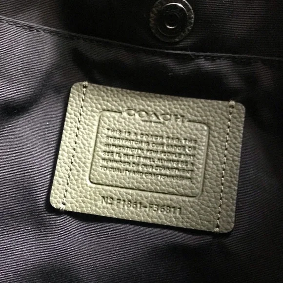 Coach Hudson Leather Backpack, Olive Green, F36811 - Picture 12 of 16